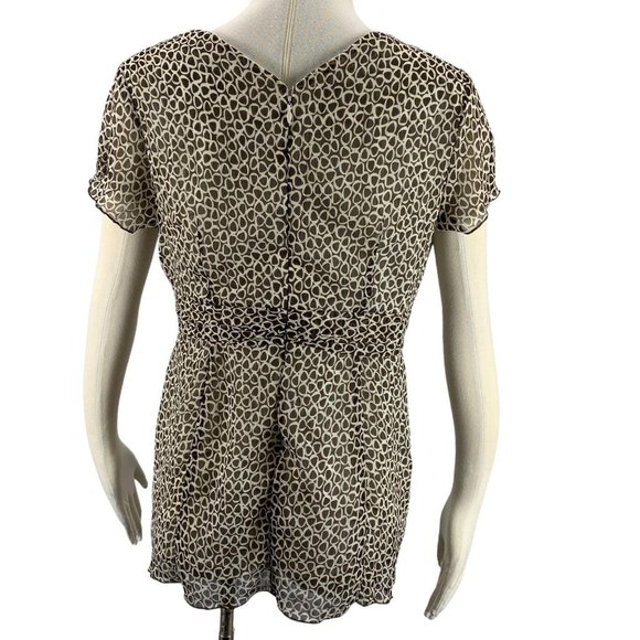 Motherhood Maternity Large blouse Brown White Shor - Picture 4 of 6